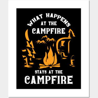 What Happens At The Campfire Grandpa Renter Gift Posters and Art